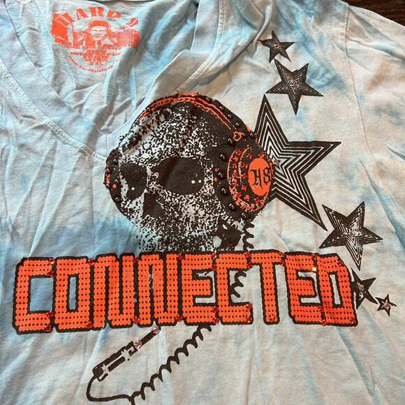 connected apparel Men's Blue Graphic Tee - Picture 3 of 4